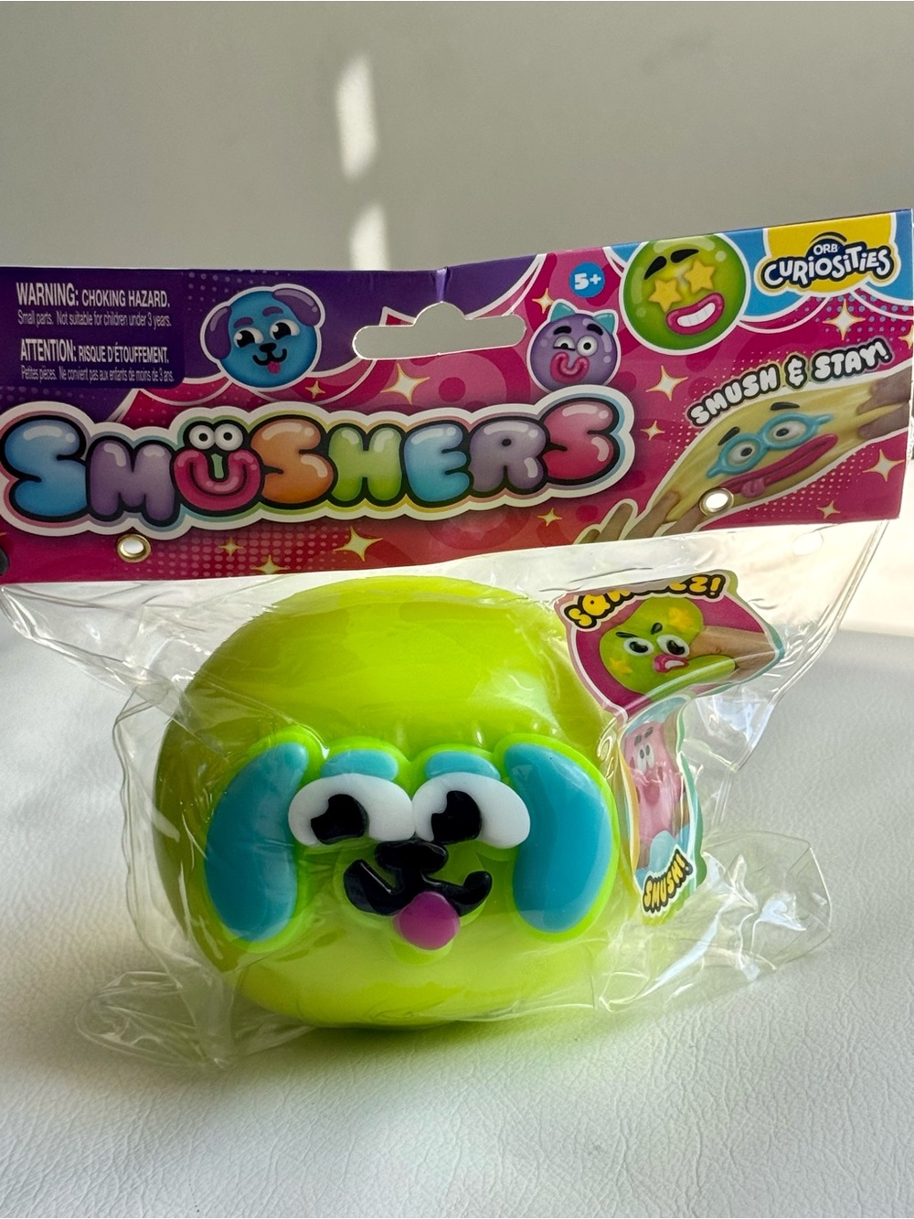 ORB Curiosities Smushers Slow Rising Squishy Face Swap Green Dog